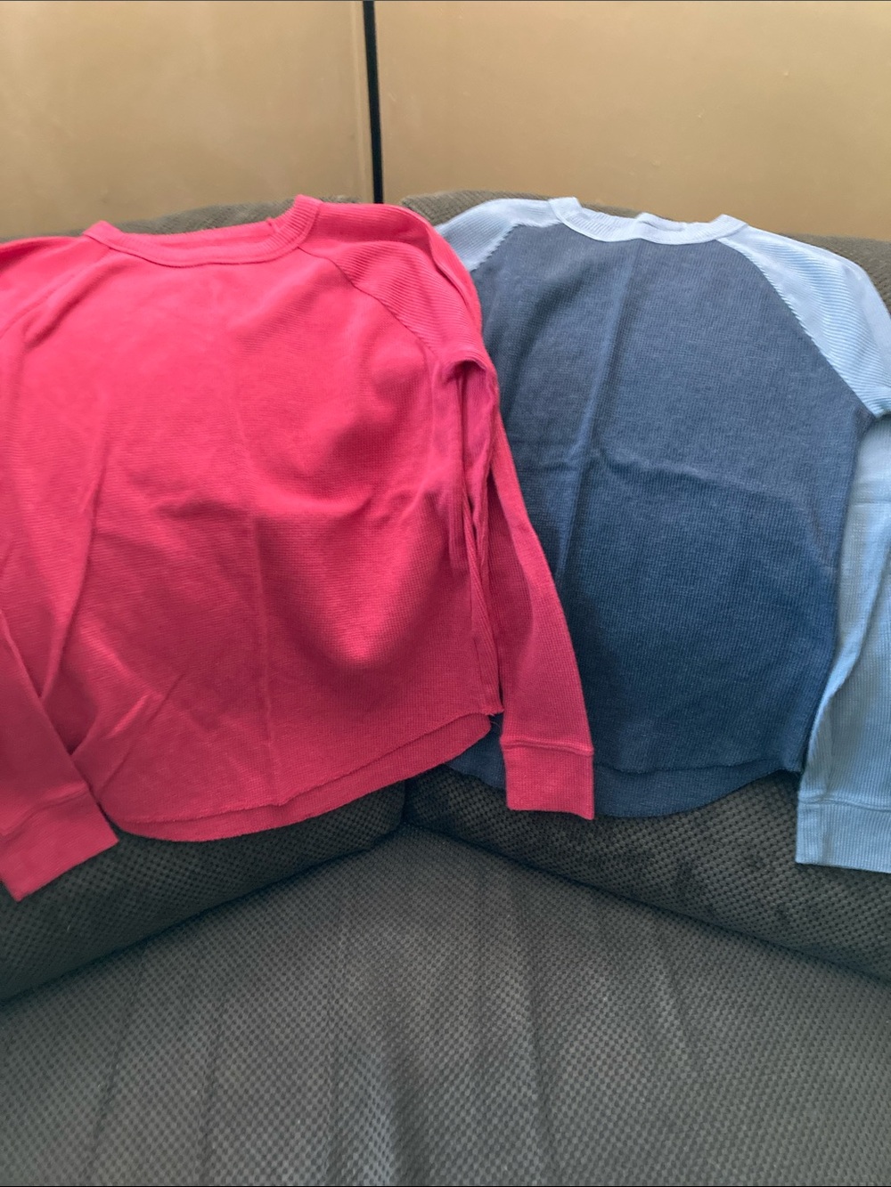 Women’s Sonoma size S Long-Sleeve Thermal Top - red and grey 2 tops